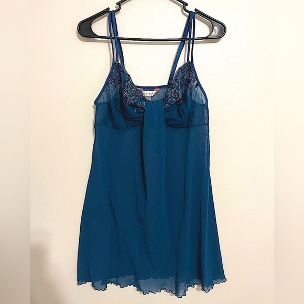 Lane‎ Bryant Cacique Blue Lace Chemise | Plus Size 14/16